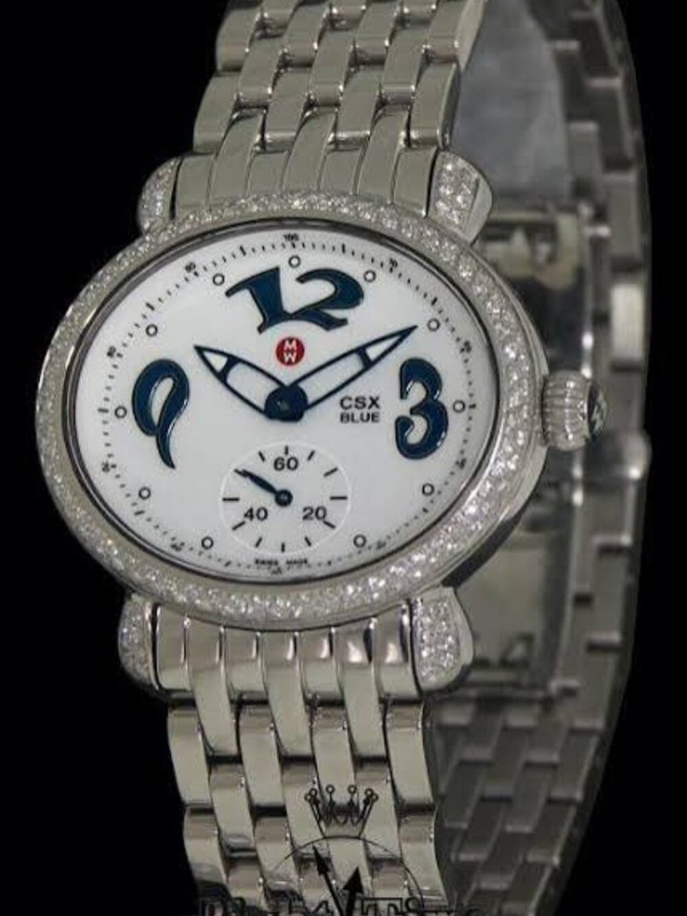 Michele CSX Blue Women's Diamond Watch #MW03E01